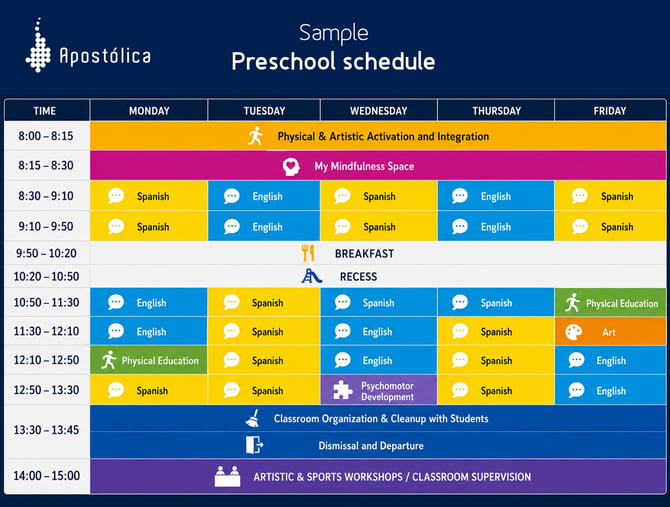 Preschool schedule